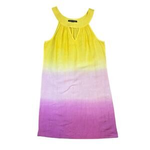 Boston Proper Ombre Sunset Linen Dress - S